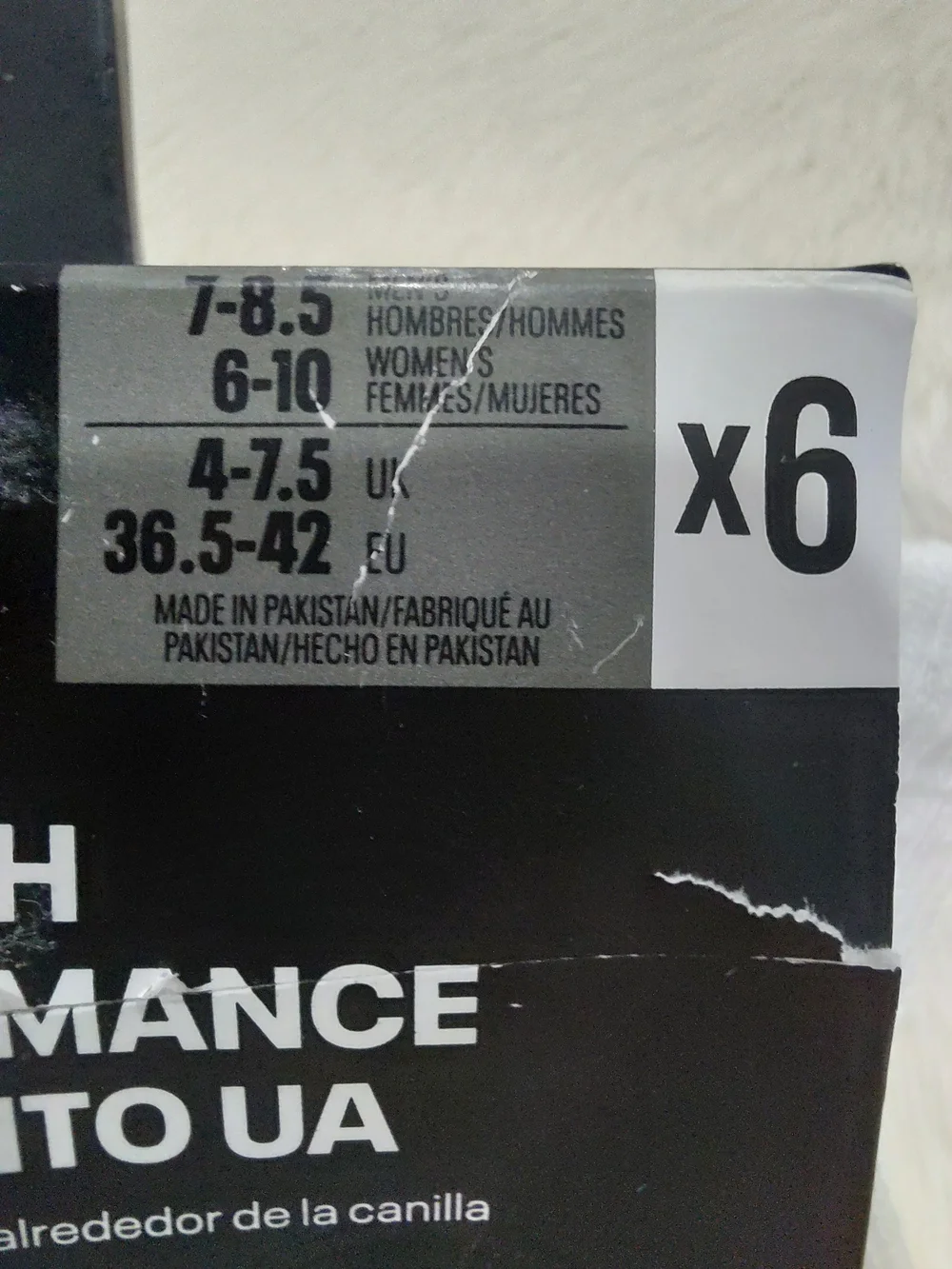 NWT Under Armour UA Performance Tech Cushioned Crew Socks - White/Grey (6 Pack)